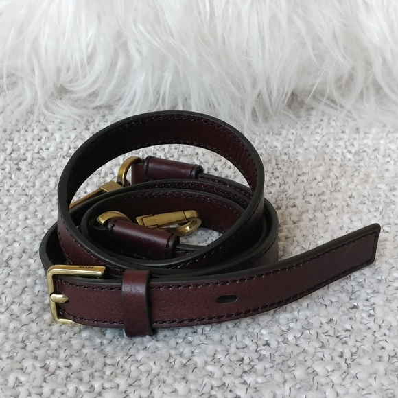 Fossil Handbags - Fossil Deep Red Brown Brass Replacment Strap